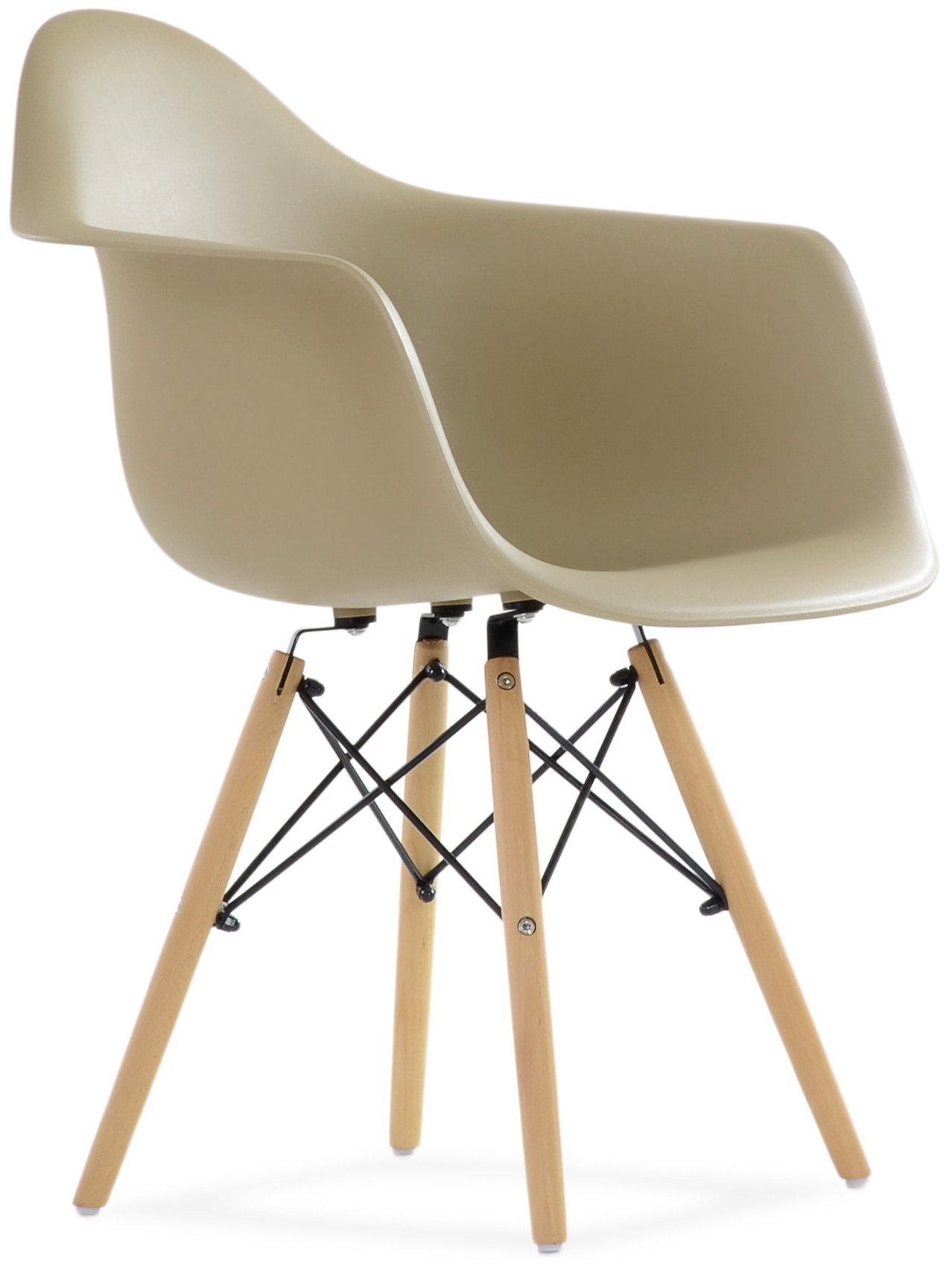 фото Кресло Barneo N-14 WoodMold капучино (темно-бежевый), Eames style