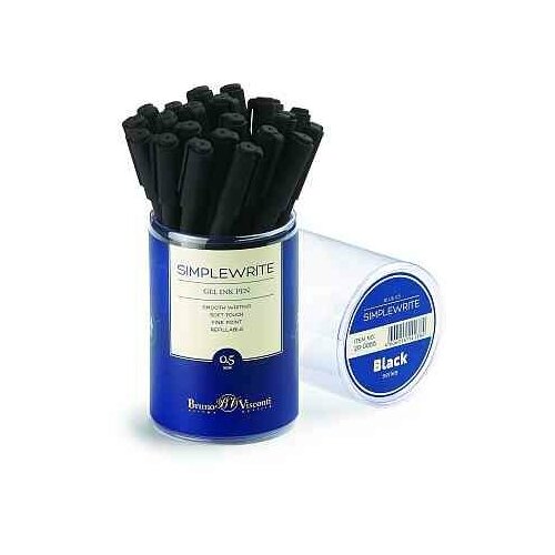 Ручка SimpleWrite BLACK гелевая 0.5 ММ, синяя. ручка гелевая синяя simplewrite special 0 5мм