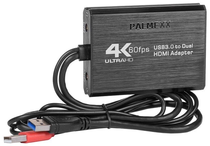 Конвертер PALMEXX USB3.0 to Dual HDMI2.0 Display Adapter 4K/60Hz