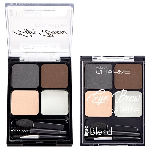 Charme Набор для бровей True Blend с воском, натуральный для бровей charme набор теней для коррекции бровей true blend