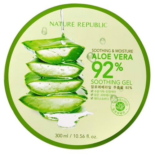 Nature Republic, Смягчающий и увлажняющий гель с алоэ вера (92%), (300 мл)