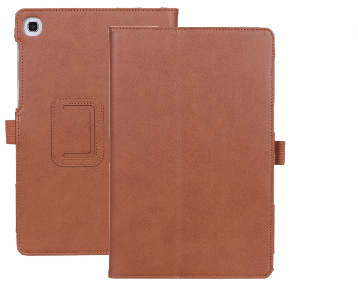 Чехол-обложка MyPads для Samsung Galaxy Tab S5e 10.5 SM-T720 (2019) с визитницей и держателем для руки из качественной натуральной кожи коричневый