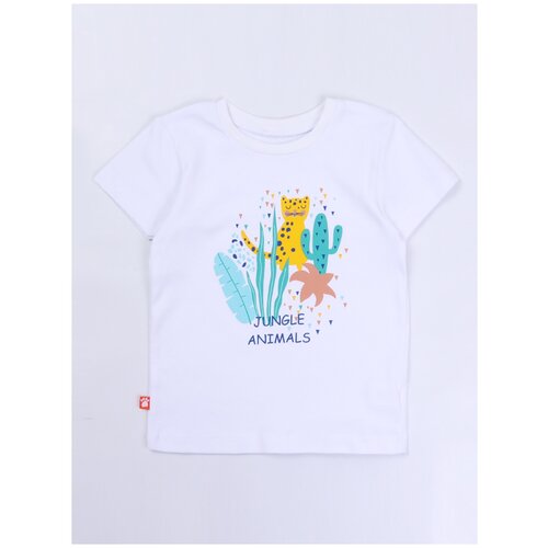 фото Футболка kotmarkot, размер 86, белый