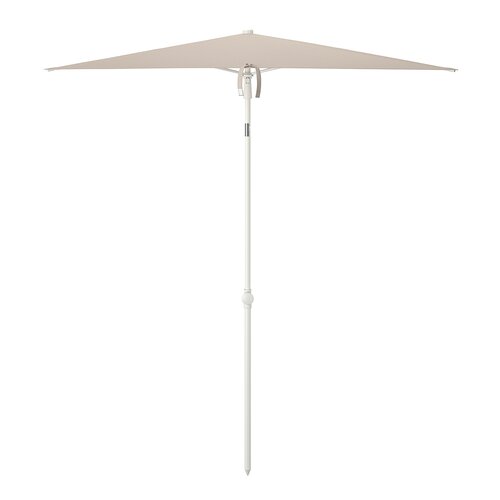 TVETÖ тветё зонт от солнца 180x145 см наклонный/серо-бежевый белый