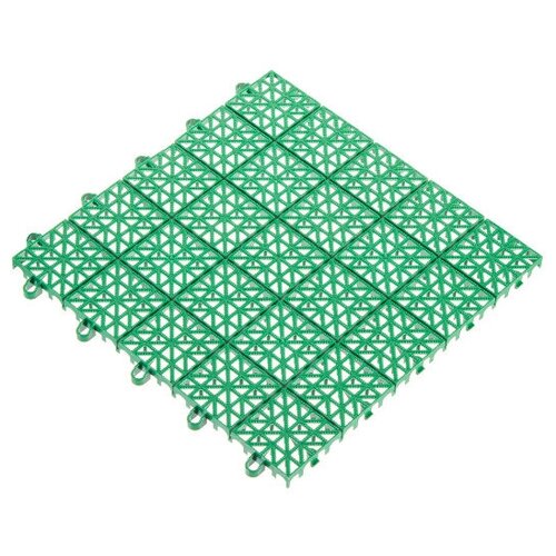 Садовое покрытие из ЭКО-пластика, 34х34 см, цвет зелёный, 9 шт