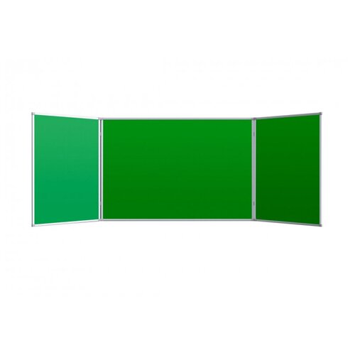 Доска меловая - магнитная зеленая 100х300 2-створ. Россия. 52355