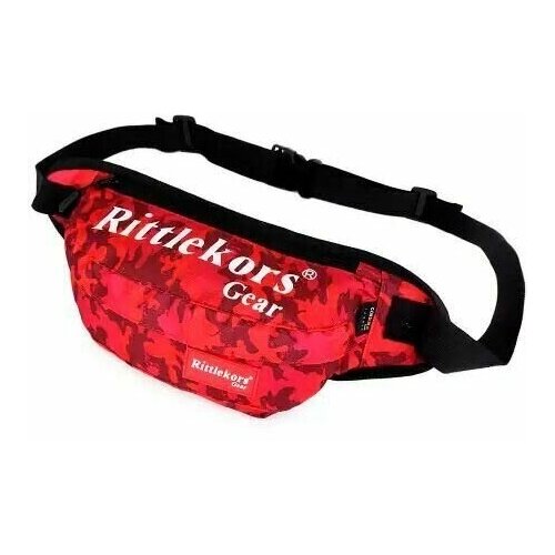 Сумка поясная Rittlekors Gear, красный сумка поясная poppy черный красный