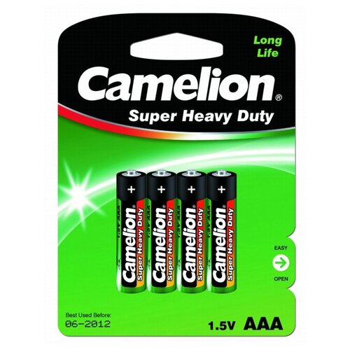 Батарейки Camelion R03P-BP4G AAA 4 шт батарейка r03 ergolux солевая aaa sr 4 блистер 4шт