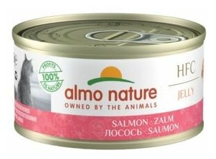 Almo Nature консервы для кошек с лососем в желе 70г х 24шт