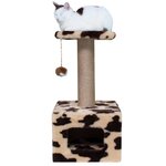 Когтеточка с домиком для кошки / когтеточка для кошки с лежанкой / домик для кошки - изображение