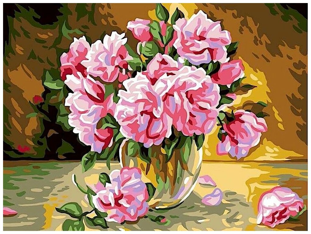 Рисунок на ткани Grafitec "Розовые розы", 50x60 см
