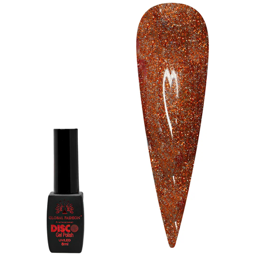 global fashion гель лак disco gel polish 8 мл с10 Global Fashion Гель-лак Disco Gel Polish, 8 мл, A10