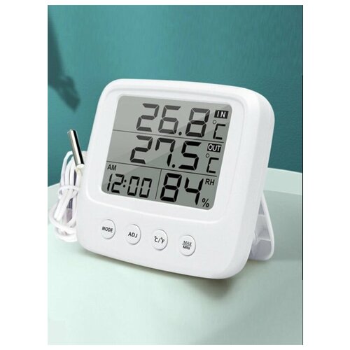 Термометр с уличным датчиком 130см гигрометр часы календарь будильник метеостанция HORBOK C-3a 63200₽