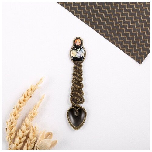 фото Ложка-матрешка сувенирная flowers, 2,3 х 11 см 4636813 сима-ленд