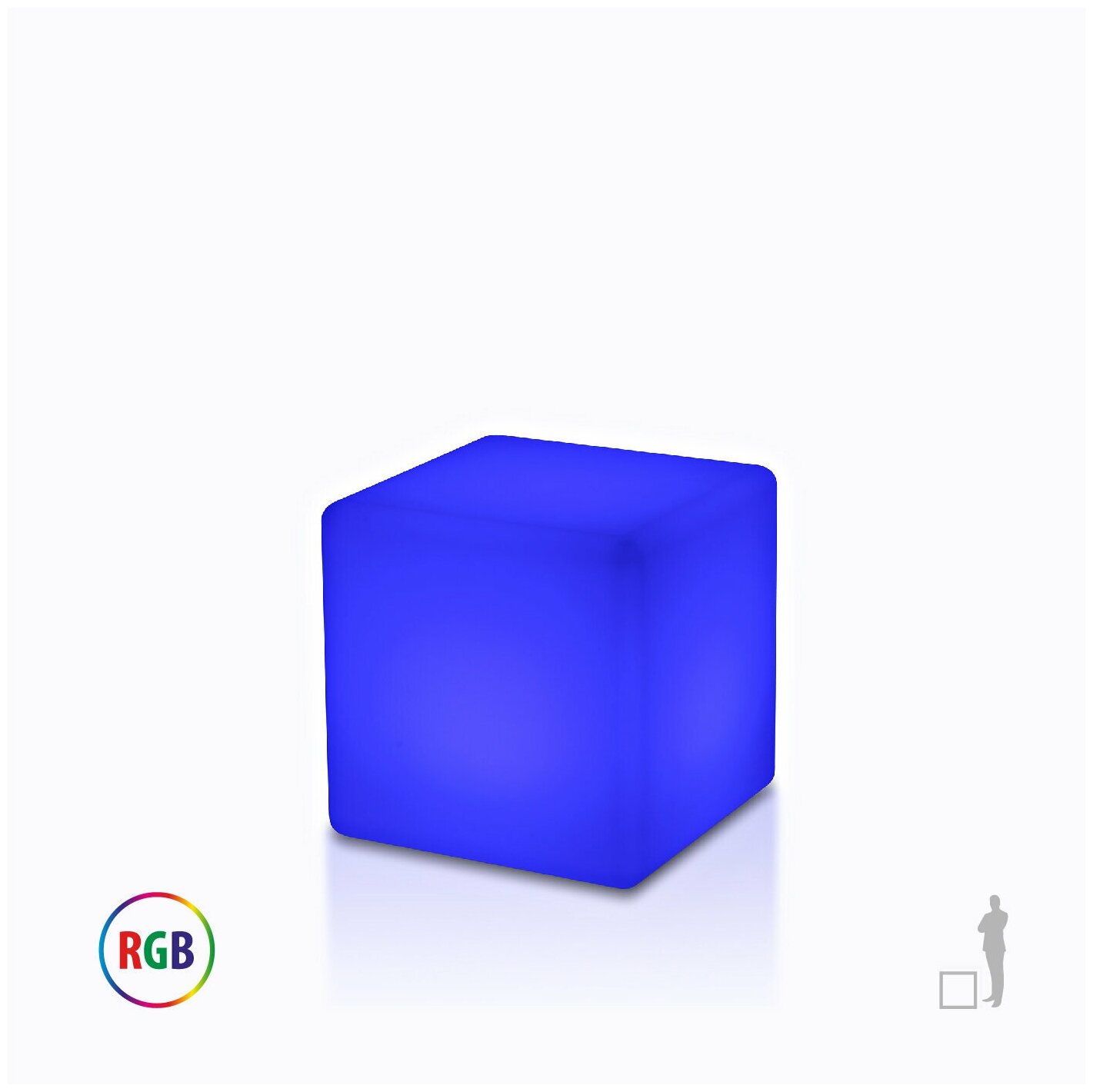 Разноцветный ночник куб Jellymoon 20 см, от сети 220В - фотография № 2