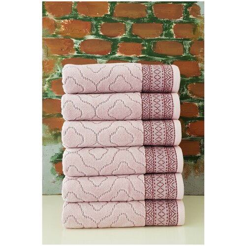 фото Ozdilek полотенце stella цвет: розовый (70х140 см - 6 шт) br41277