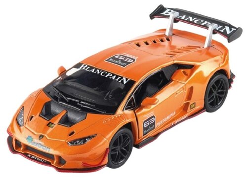 Легковой автомобиль Serinity Toys Lamborghini Huracan LP620-2 Super Trofeo 5389DKT 1:36, 13 см, оранжевый