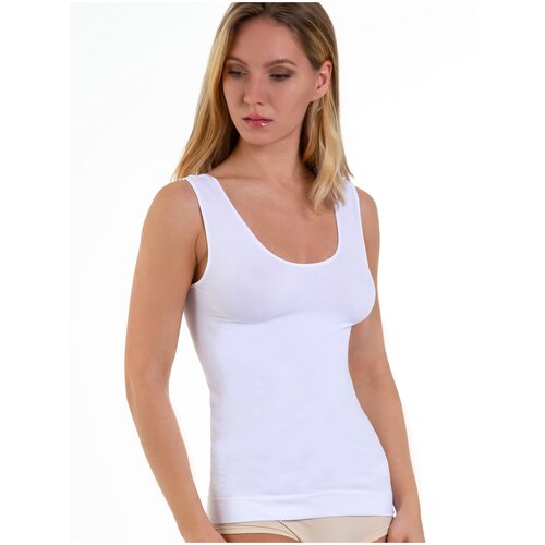 фото Майка mademoiselle, однотонная, размер l/xl, коричневый, бежевый