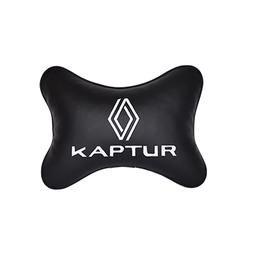 фото Подушка на подголовник экокожа black с логотипом автомобиля renault kaptur new vital technologies