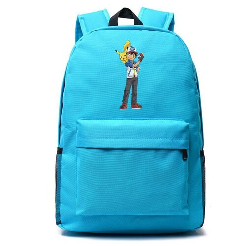 Рюкзак Эш и Пикачу (Pokemon) голубой №5 рюкзак эш с покеболом pokemon белый 3