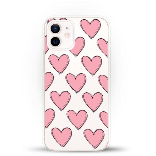 фото Силиконовый чехол узор из сердец на apple iphone 12 mini andy & paul