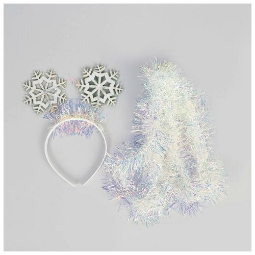 фото Карнавальный набор «снежинка 2» (ободок+ мишура) qwen