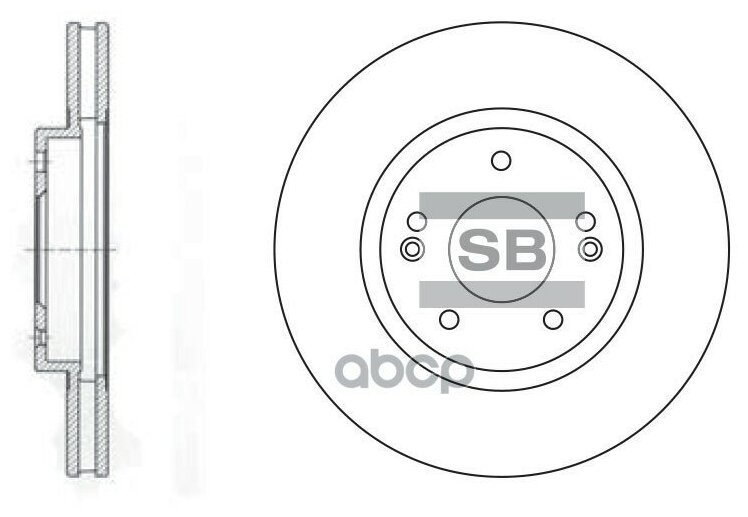 Sd1060_диск Тормозной Передний! Hyundai Sante Fe/Trajet 2.4/2.7 00> Sangsin brake арт. SD1060
