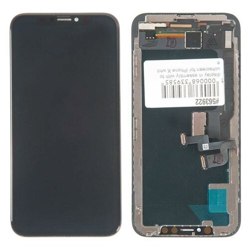Дисплей в сборе с тачскрином для Apple iPhone X (TFT), черный / комплектующие для смартфонов