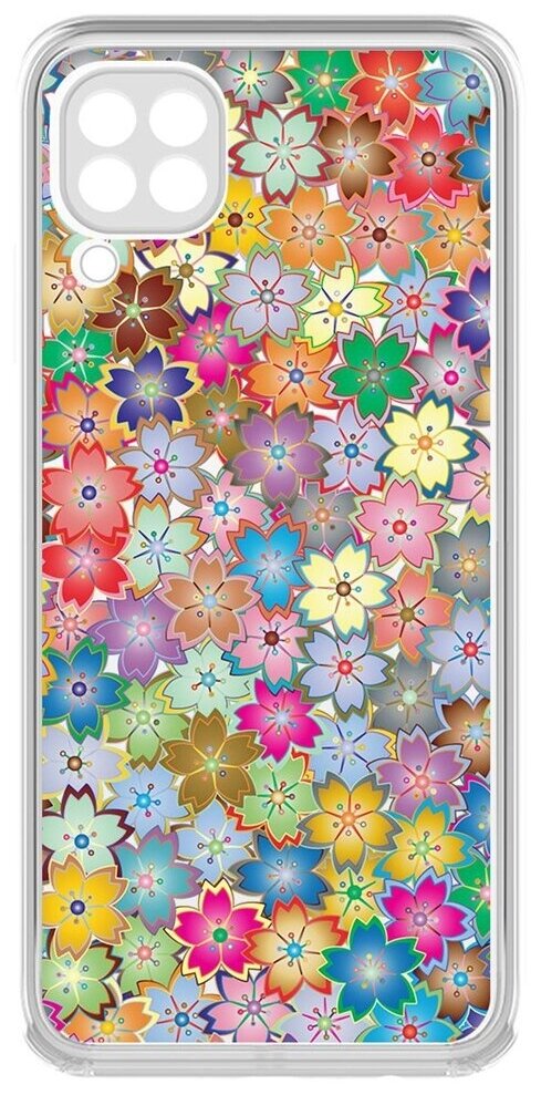 Чехол-накладка Krutoff Clear Case Женский день - Цветочный паттерн 4 для Huawei P40 Lite/Nova 6 SE/Nova 7i