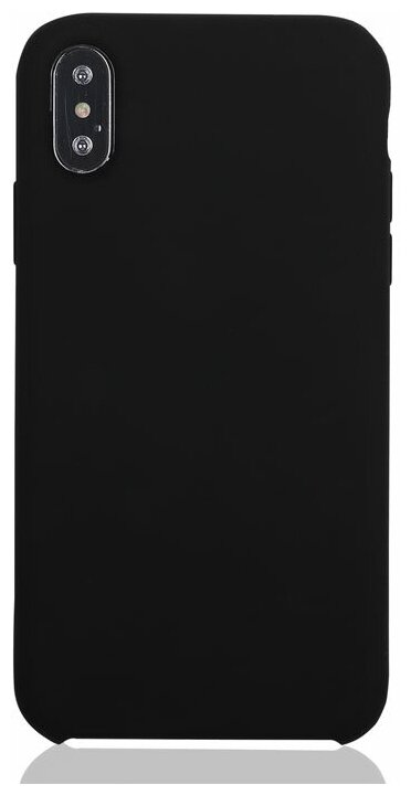 Чехол для Apple iPhone Xs Max Brosco Softrubber, накладка, черный
