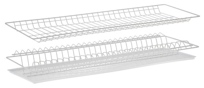 Комплект посудосушителей для шкафа 80 см с поддоном 765х256 (белый) 1141383
