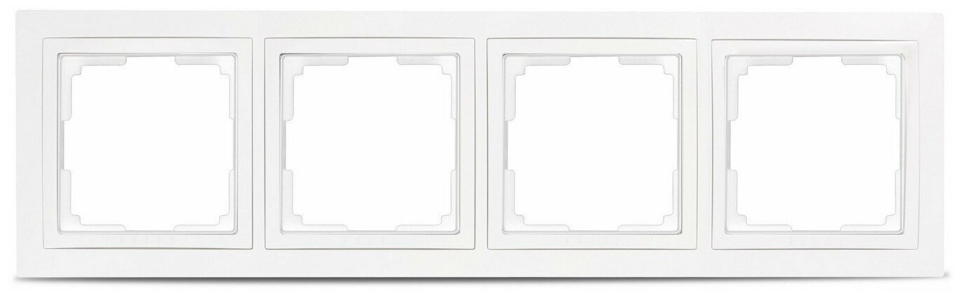 фото Рамка 4-местная пластик белая Smart Buy "Нептун" SBE-05w-Plastic-FR-4