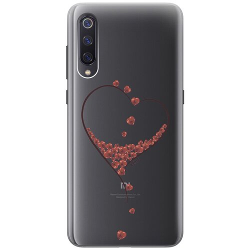 фото Ультратонкий силиконовый чехол-накладка clearview для xiaomi mi 9 с 3d принтом "little hearts" gosso