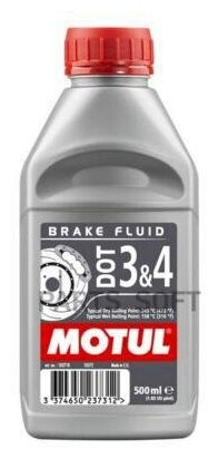 MOTUL 102718 Тормозная жидкость DOT 3 & 4 Brake Fluid 0,5