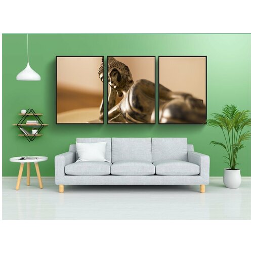 фото Набор модулных постеров для интерьера "изобразительное искусство, будда, статуя будды" 60x90 см. в тубусе, без рамки lotsprints