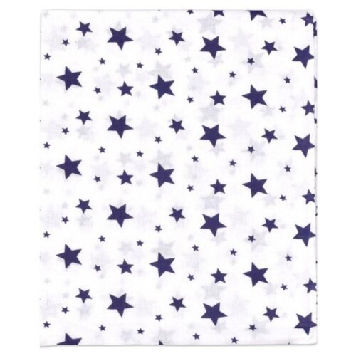 Пеленка ситцевая для малыша Flyzay, 95*120 см, темно-синие звезды