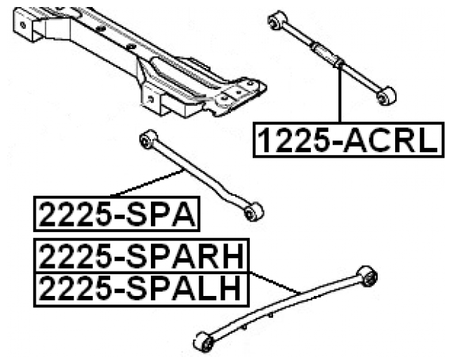 Тяга задняя продольная левая Febest 2225-SPALH