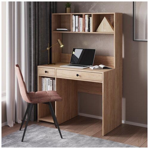 фото Lazurit стол компьютерный ането дуб крафт золотой