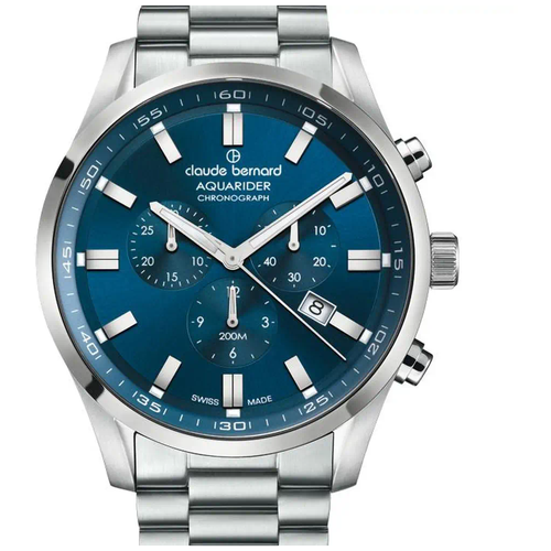 Наручные часы Claude Bernard Наручные часы Claude Bernard Aquarider 10222 3M BUIN1, синий, серебряный