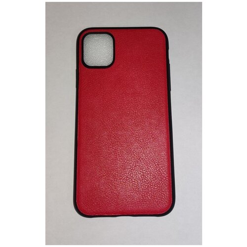 фото Чехол-накладка для iphone 11 / кожа (red) кнр