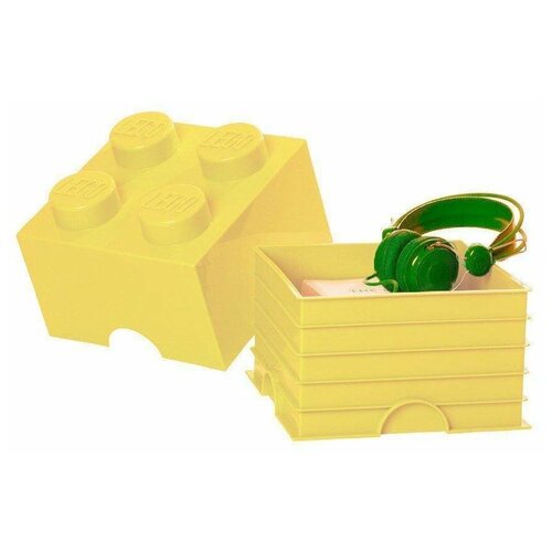 фото Ящик для хранения 4 светло-желтый, lego