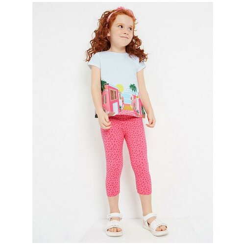 Комплект одежды Mayoral, футболка и легинсы, повседневный стиль, размер 110, розовый