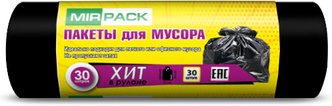 Мешки для мусора MIRPACK ХИТ 30 л, 30 шт., черный