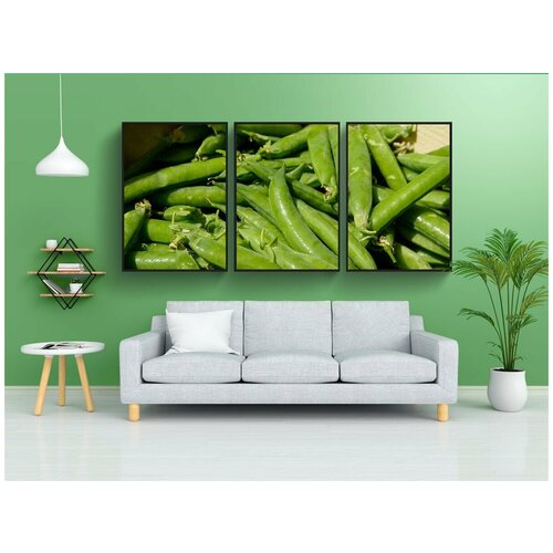 фото Набор модулных постеров для интерьера "овощи, горох, витамины" 60x90 см. в тубусе, без рамки lotsprints