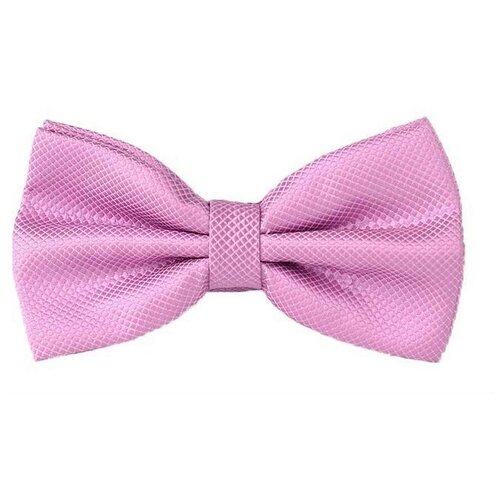 галстук бабочка кремовая с ромбовидной текстурой Бабочка 2beMan, розовый