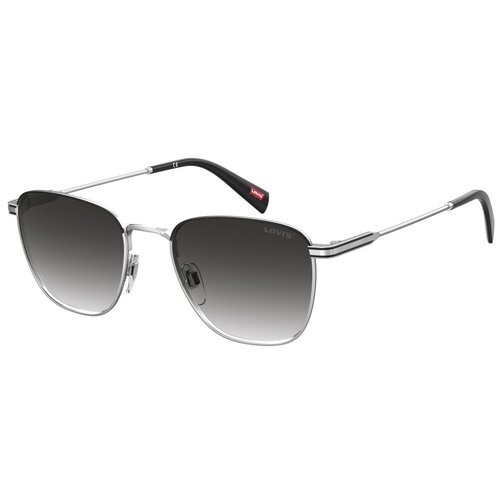 Солнцезащитные очки Levi's, прямоугольные, оправа: металл, с защитой от УФ, для женщин, серебряный
