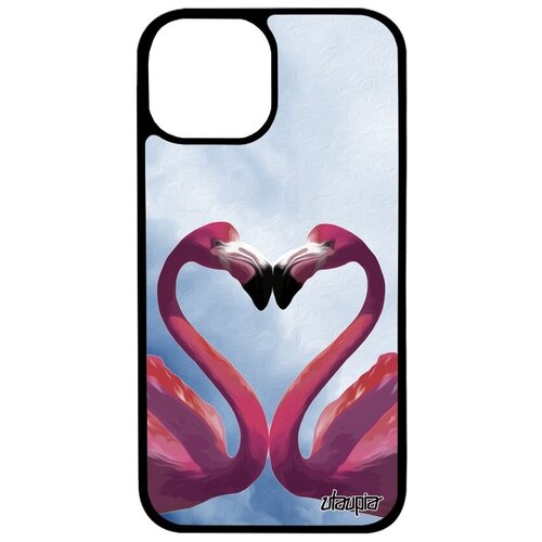 фото Дизайнерский чехол на мобильный // apple iphone 13 mini // "фламинго" символ пара, utaupia, серый