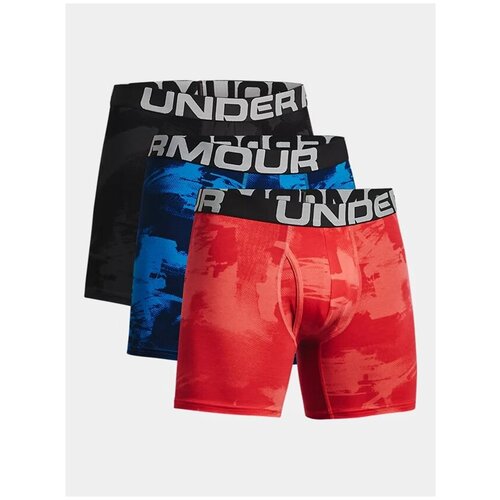 фото Under armour набор трусов боксеры charged cotton 6 boxerjock, 3 шт., размер sm, black/venom red