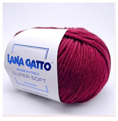 Пряжа Lana Gatto Super Soft 10105 Бордо 1 моток