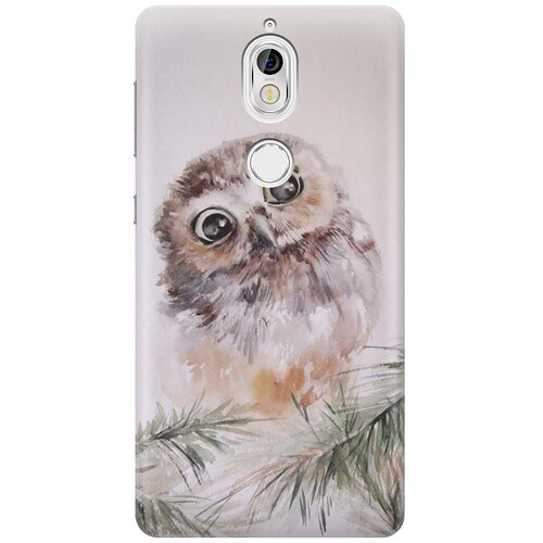фото Re:pa накладка transparent для nokia 7 с принтом "совенок"